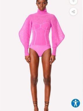 HERVE LÉGER Pink Bodysuit